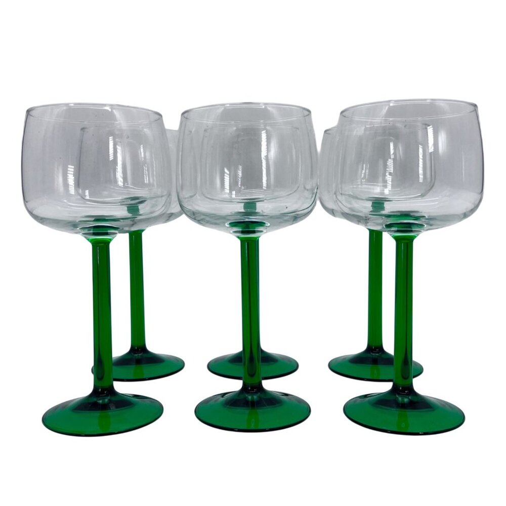 Vintage 6 Luminarc Hock Wine Tall Stem Glasses 9 1/4 Oz J.G. Durand France ARC - Picture 4 of 16